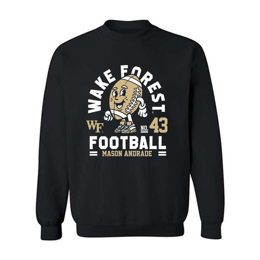 Wake Forest - NCAA Football : Mason Andrade Black Fashion Shersey Sweatshirt