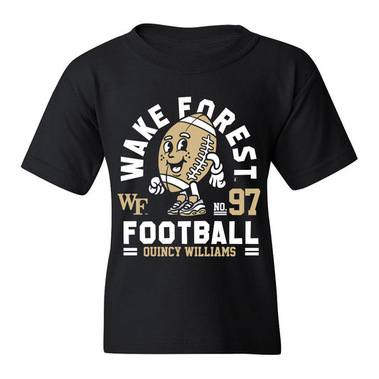 Wake Forest - NCAA Football : Quincy Williams Black Fashion Shersey Youth T-Shirt