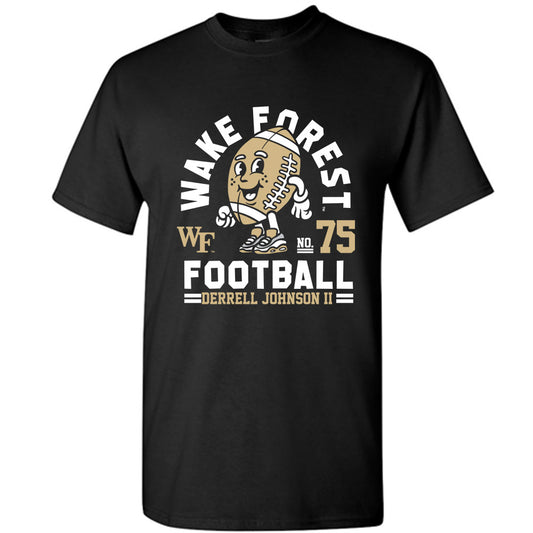 Wake Forest - NCAA Football : Derrell Johnson II Black Fashion Shersey Short Sleeve T-Shirt