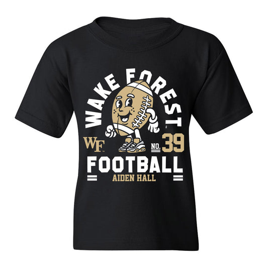 Wake Forest - NCAA Football : Aiden Hall Black Fashion Shersey Youth T-Shirt