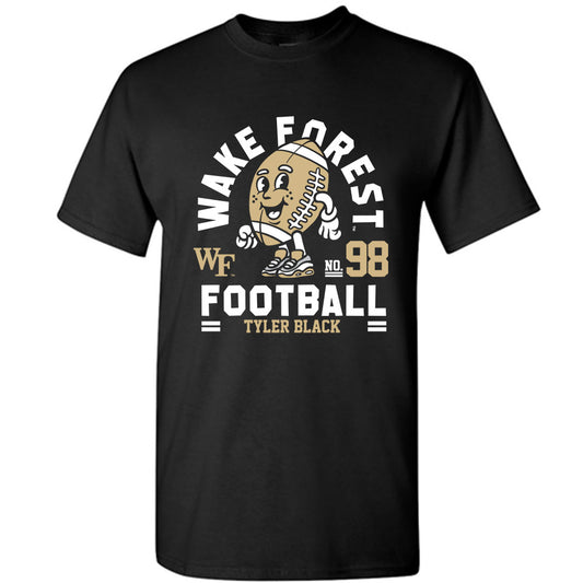 Wake Forest - NCAA Football : Tyler Black - Black Fashion Shersey Short Sleeve T-Shirt