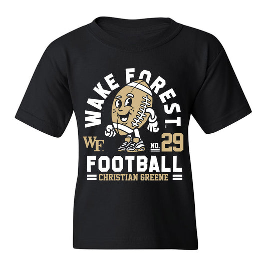 Wake Forest - NCAA Football : Christian Greene Black Fashion Shersey Youth T-Shirt