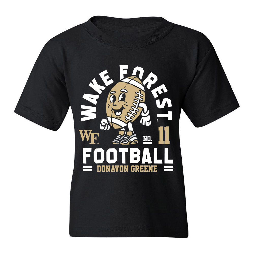Wake Forest - NCAA Football : Donavon Greene Black Fashion Shersey Youth T-Shirt