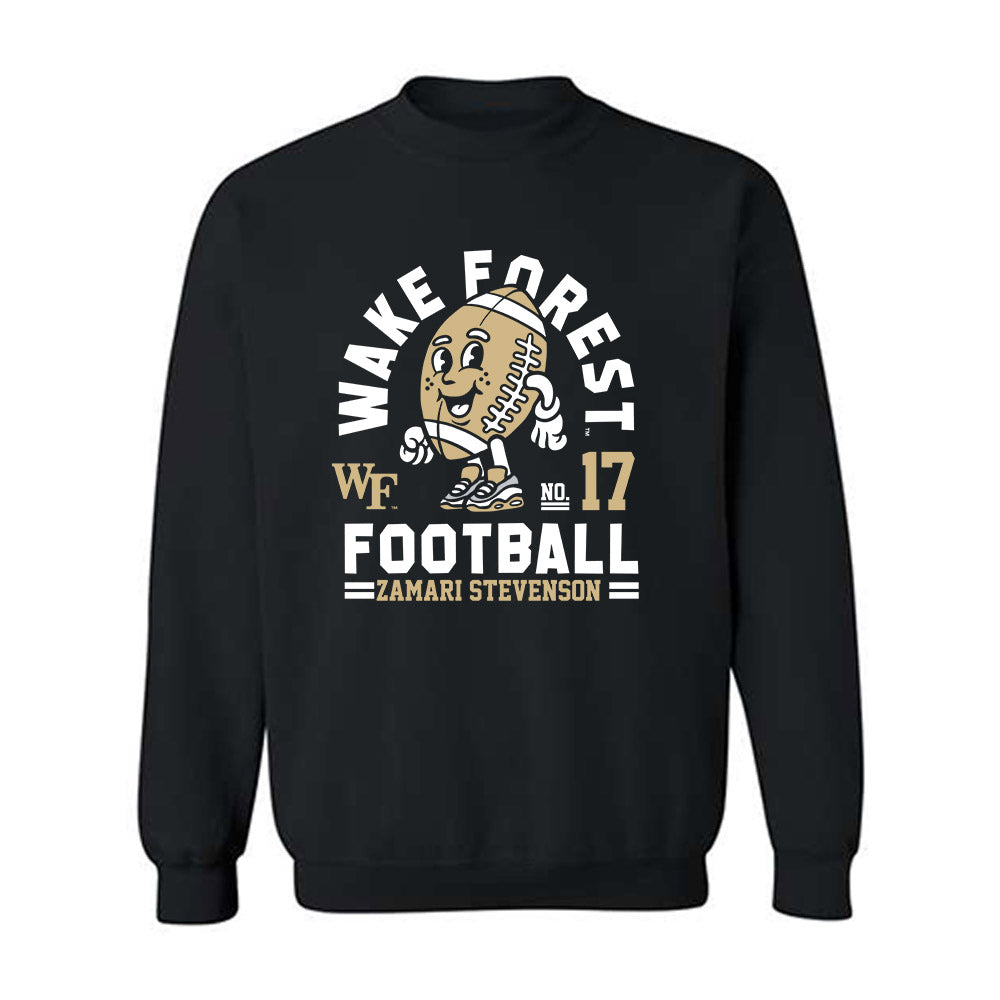 Wake Forest - NCAA Football : Zamari Stevenson Black Fashion Shersey Sweatshirt