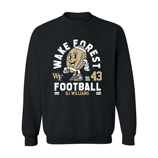 Wake Forest - NCAA Football : BJ Williams Black Fashion Shersey Sweatshirt
