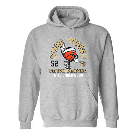 Wake Forest - NCAA Men's Basketball : Will Underwood - Hooded Sweatshirt Fashion Shersey