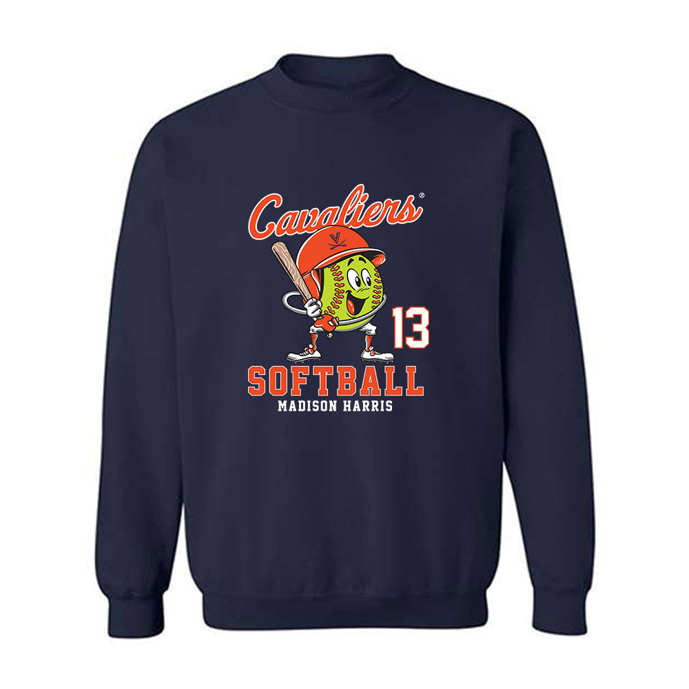 Virginia - NCAA Softball : Madison Harris - Crewneck Sweatshirt Fashion Shersey