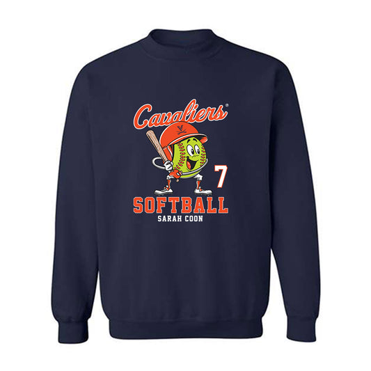 Virginia - NCAA Softball : Sarah Coon - Crewneck Sweatshirt Fashion Shersey