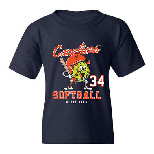 Virginia - NCAA Softball : Kelly Ayer - Youth T-Shirt Fashion Shersey