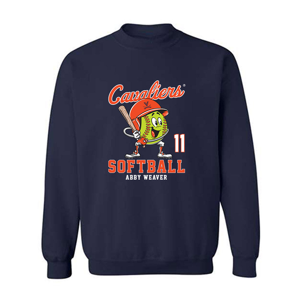 Virginia - NCAA Softball : Abby Weaver - Crewneck Sweatshirt Fashion Shersey