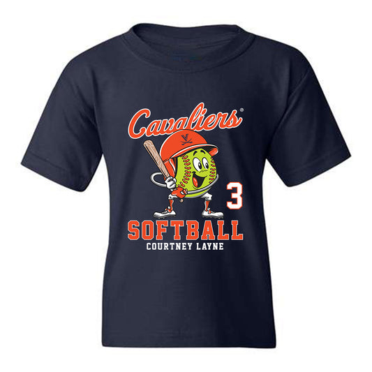Virginia - NCAA Softball : Courtney Layne - Youth T-Shirt Fashion Shersey