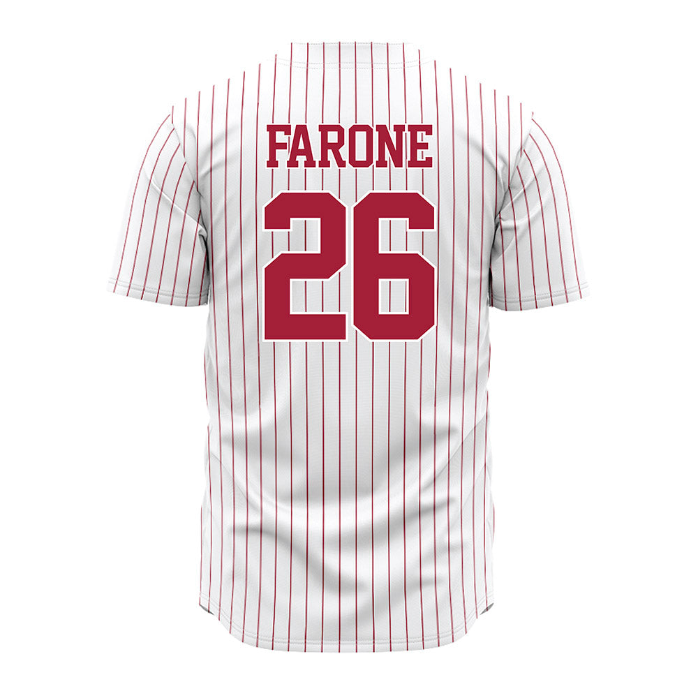 Alabama - NCAA Baseball : Greg Farone - Baseball Jersey