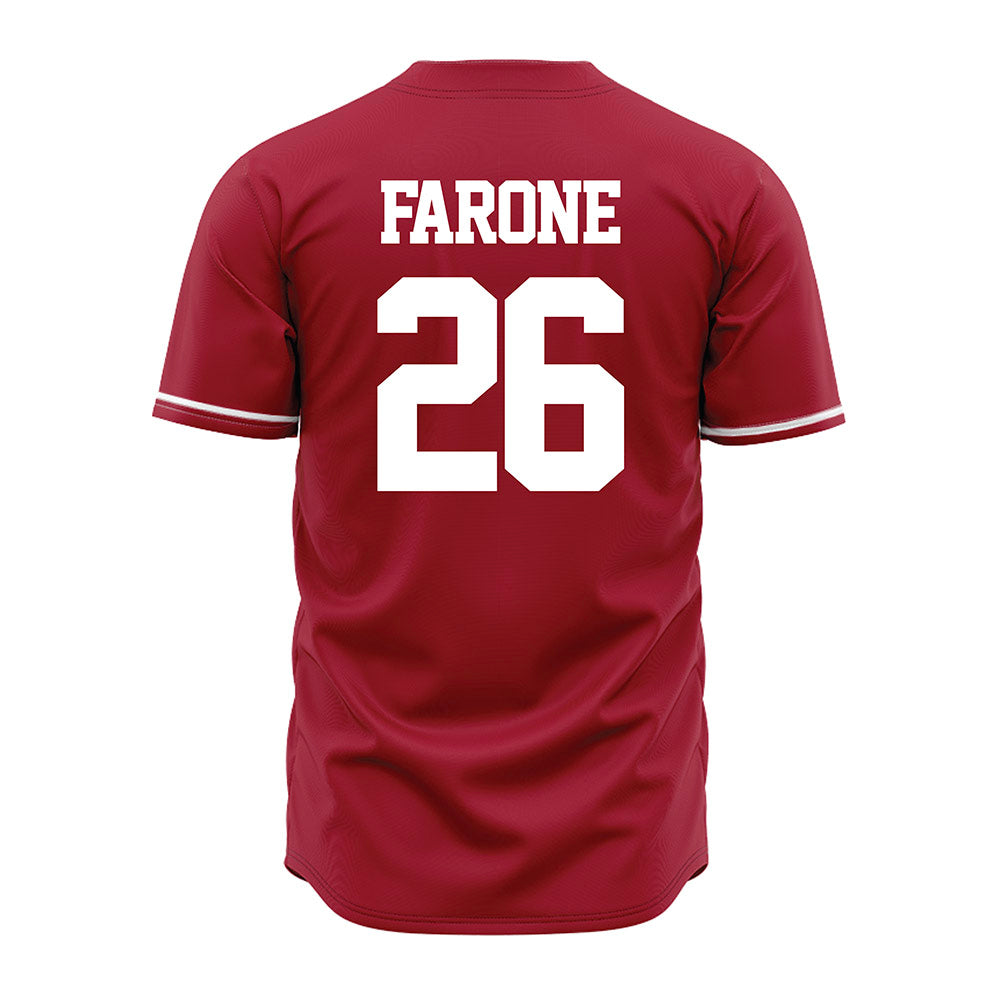 Alabama - NCAA Baseball : Greg Farone - Baseball Jersey