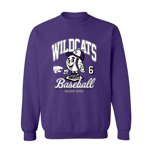 Kansas State - NCAA Baseball : Mason Buss - Crewneck Sweatshirt Fashion Shersey
