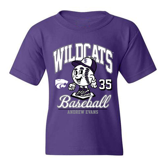 Kansas State - NCAA Baseball : Andrew Evans - Youth T-Shirt Fashion Shersey