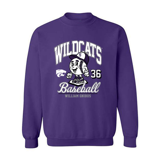 Kansas State - NCAA Baseball : William Gnibus - Crewneck Sweatshirt Fashion Shersey