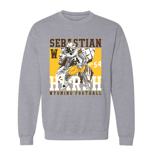 Wyoming - NCAA Football : Sabastian Harsh - Caricature Sweatshirt