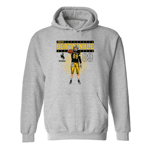 Wyoming - NCAA Football : Jordan Bertagnole - Caricature Hooded Sweatshirt