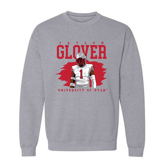 Utah - NCAA Football : Jaylon Glover - Caricature Sweatshirt