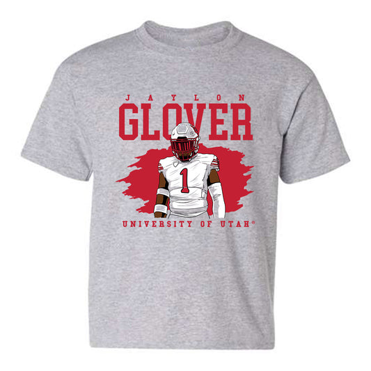 Utah - NCAA Football : Jaylon Glover - Caricature Youth T-Shirt