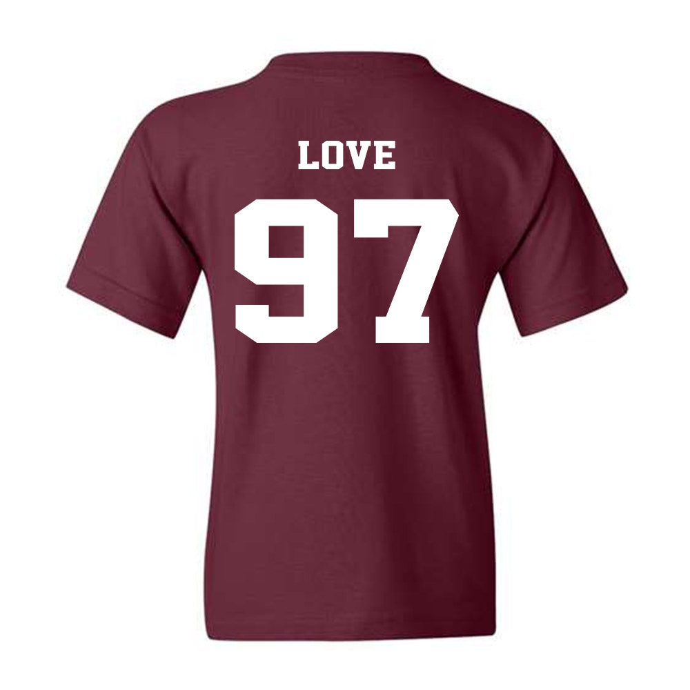 Virginia Tech - NCAA Football : John Love - Youth T-Shirt Sports Shersey