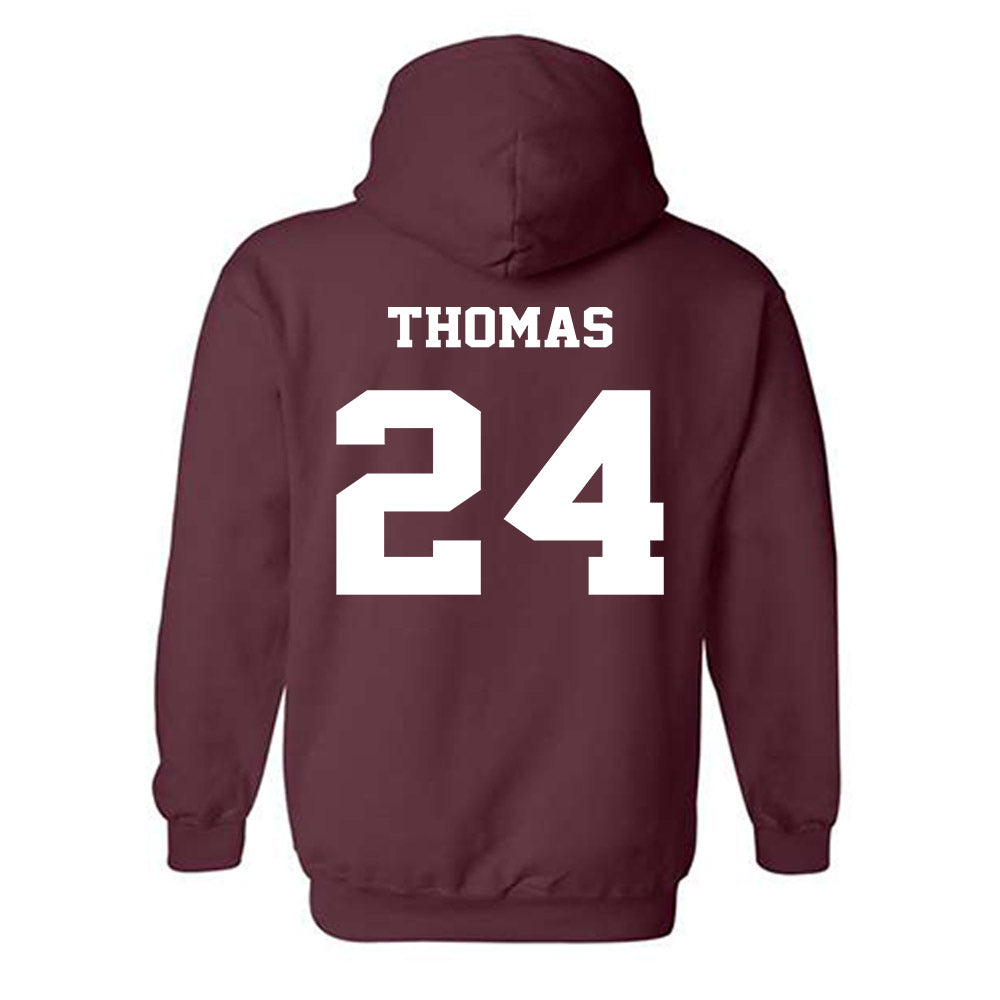 Virginia Tech - NCAA Football : Malachi Thomas - Hooded Sweatshirt Sports Shersey