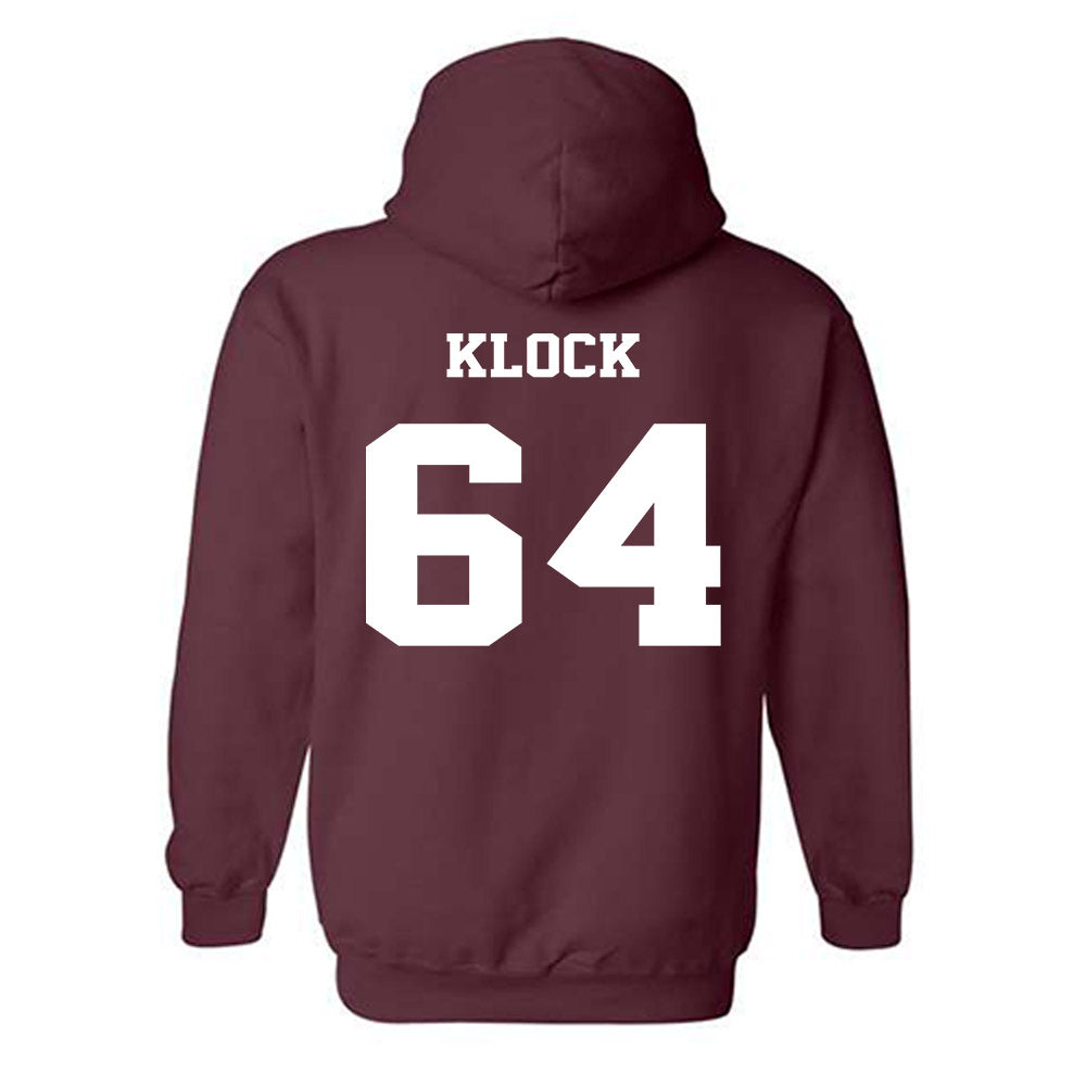 Virginia Tech - NCAA Football : Elijah Klock - Hooded Sweatshirt Sports Shersey