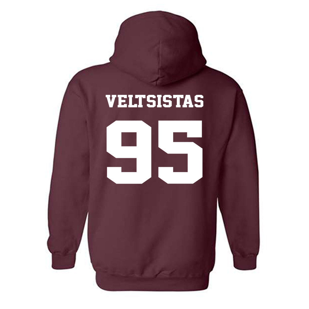 Virginia Tech - NCAA Football : Nick Veltsistas - Hooded Sweatshirt Sports Shersey