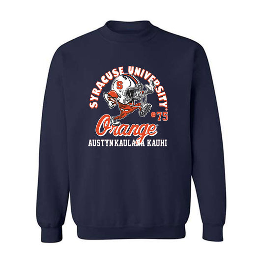 Syracuse - NCAA Football : Austyn-Kaulana Kauhi - Navy Fashion Shersey Sweatshirt