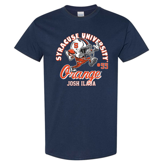 Syracuse - NCAA Football : Josh Ilaoa - Navy Fashion Shersey Short Sleeve T-Shirt