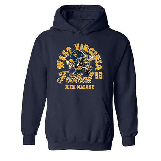 West Virginia - NCAA Football : Nick Malone Fashion Shersey Hooded Sweatshirt