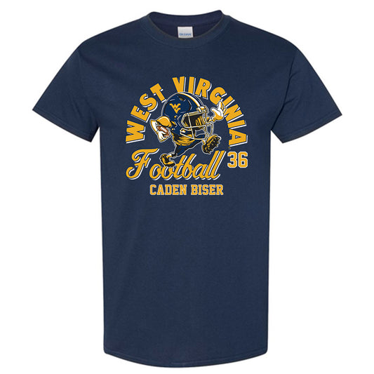 West Virginia - NCAA Football : Caden Biser Fashion Shersey Short Sleeve T-Shirt