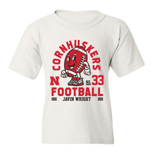 Nebraska - NCAA Football : Javin Wright Fashion Shersey Youth T-Shirt