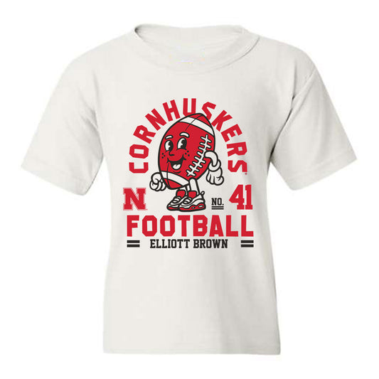 Nebraska - NCAA Football : Elliott Brown Fashion Shersey Youth T-Shirt