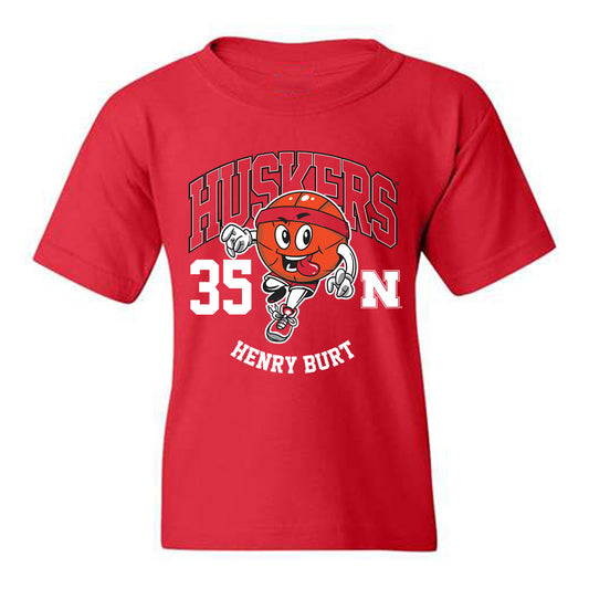 Nebraska - NCAA Men's Basketball : Henry Burt Fashion Shersey Youth T-Shirt