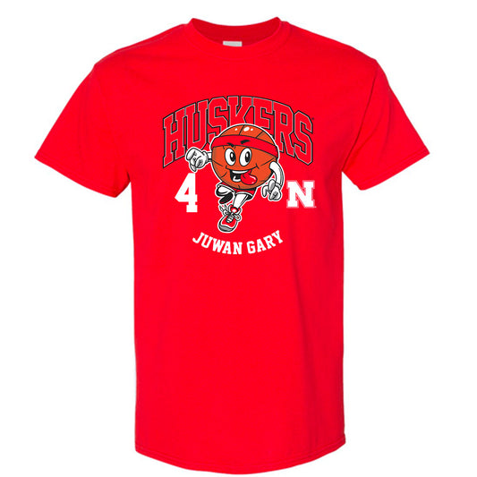 Nebraska - NCAA Men's Basketball : Juwan Gary Fashion Shersey Short Sleeve T-Shirt