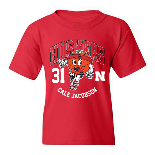 Nebraska - NCAA Men's Basketball : Cale Jacobsen Fashion Shersey Youth T-Shirt