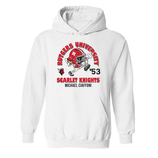 Rutgers - NCAA Football : Michael Ciaffoni - Fashion Shersey Hooded Sweatshirt