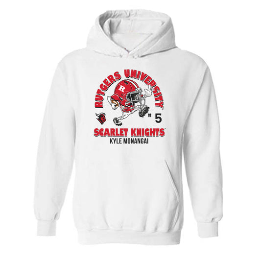 Rutgers - NCAA Football : Kyle Monangai - Fashion Shersey Hooded Sweatshirt