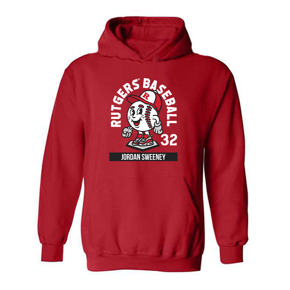 Rutgers - NCAA Baseball : Jordan Sweeney - Hooded Sweatshirt Fashion Shersey