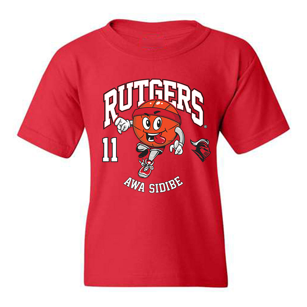 Rutgers - NCAA Women's Basketball : Awa Sidibe - Youth T-Shirt Fashion Shersey