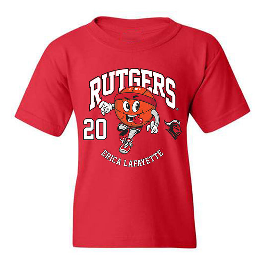 Rutgers - NCAA Women's Basketball : Erica Lafayette - Youth T-Shirt Fashion Shersey
