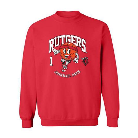 Rutgers - NCAA Men's Basketball : JaMichael Davis - Crewneck Sweatshirt Fashion Shersey