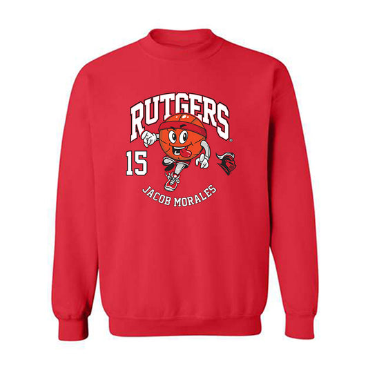 Rutgers - NCAA Men's Basketball : Jacob Morales - Crewneck Sweatshirt Fashion Shersey