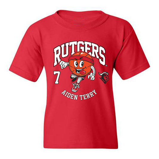 Rutgers - NCAA Men's Basketball : Aiden Terry - Youth T-Shirt Fashion Shersey