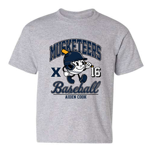 Xavier - NCAA Baseball : Aiden Cook - Youth T-Shirt Fashion Shersey