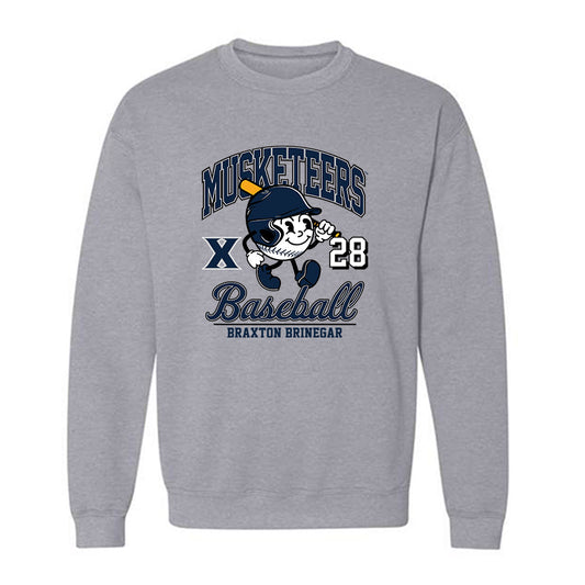 Xavier - NCAA Baseball : Braxton Brinegar - Crewneck Sweatshirt Fashion Shersey