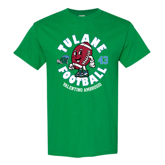 Tulane - NCAA Football : Valentino Ambrosio - Green Fashion Shersey Short Sleeve T-Shirt