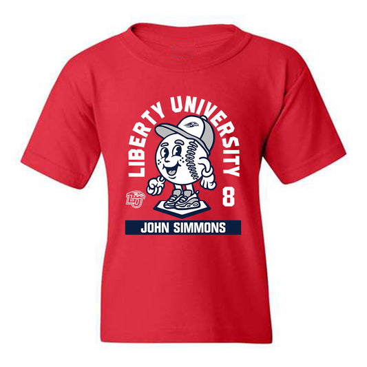 Liberty - NCAA Baseball : John Simmons - Youth T-Shirt Fashion Shersey