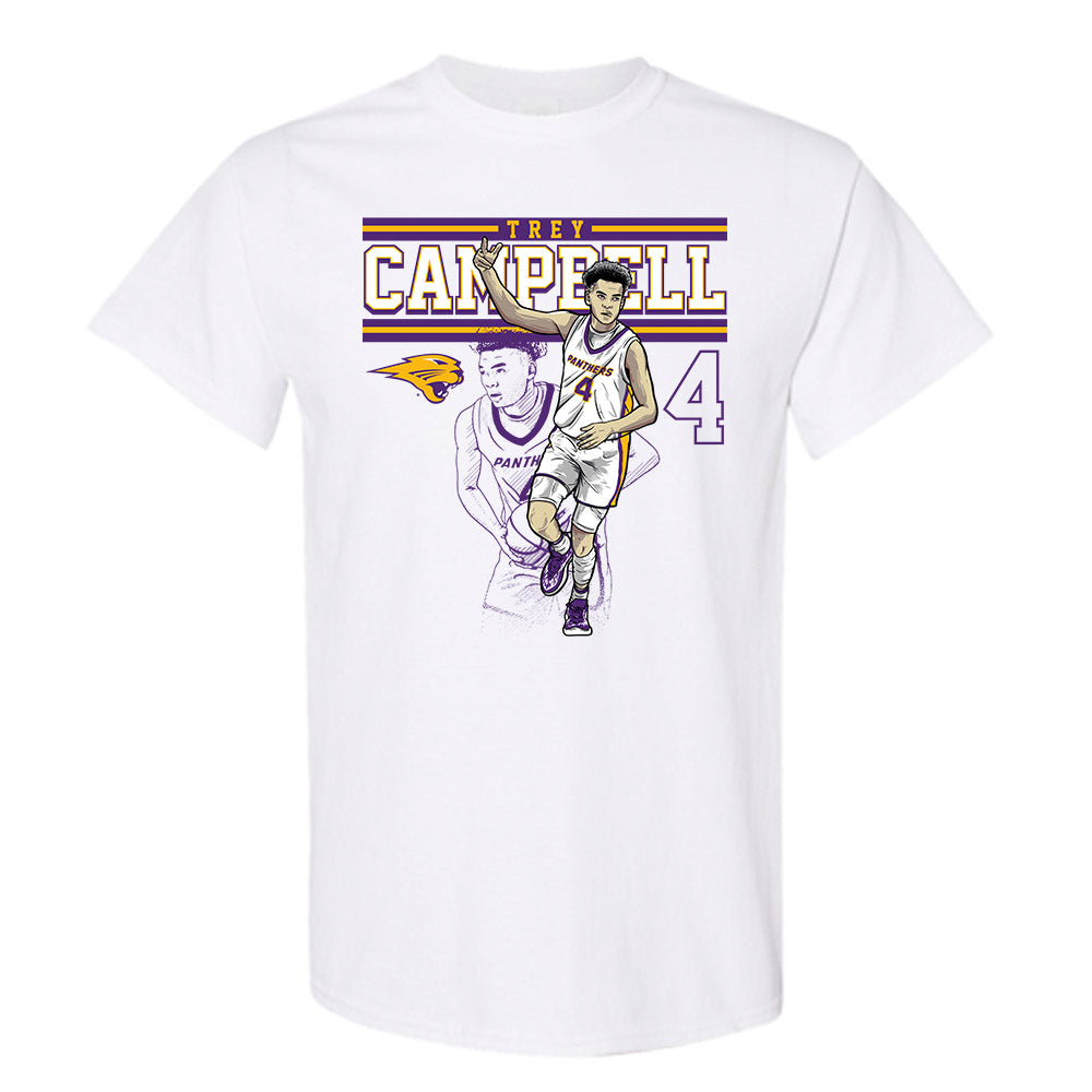 Northern Iowa - NCAA Men's Basketball : Trey Campbell Short Sleeve T-Shirt